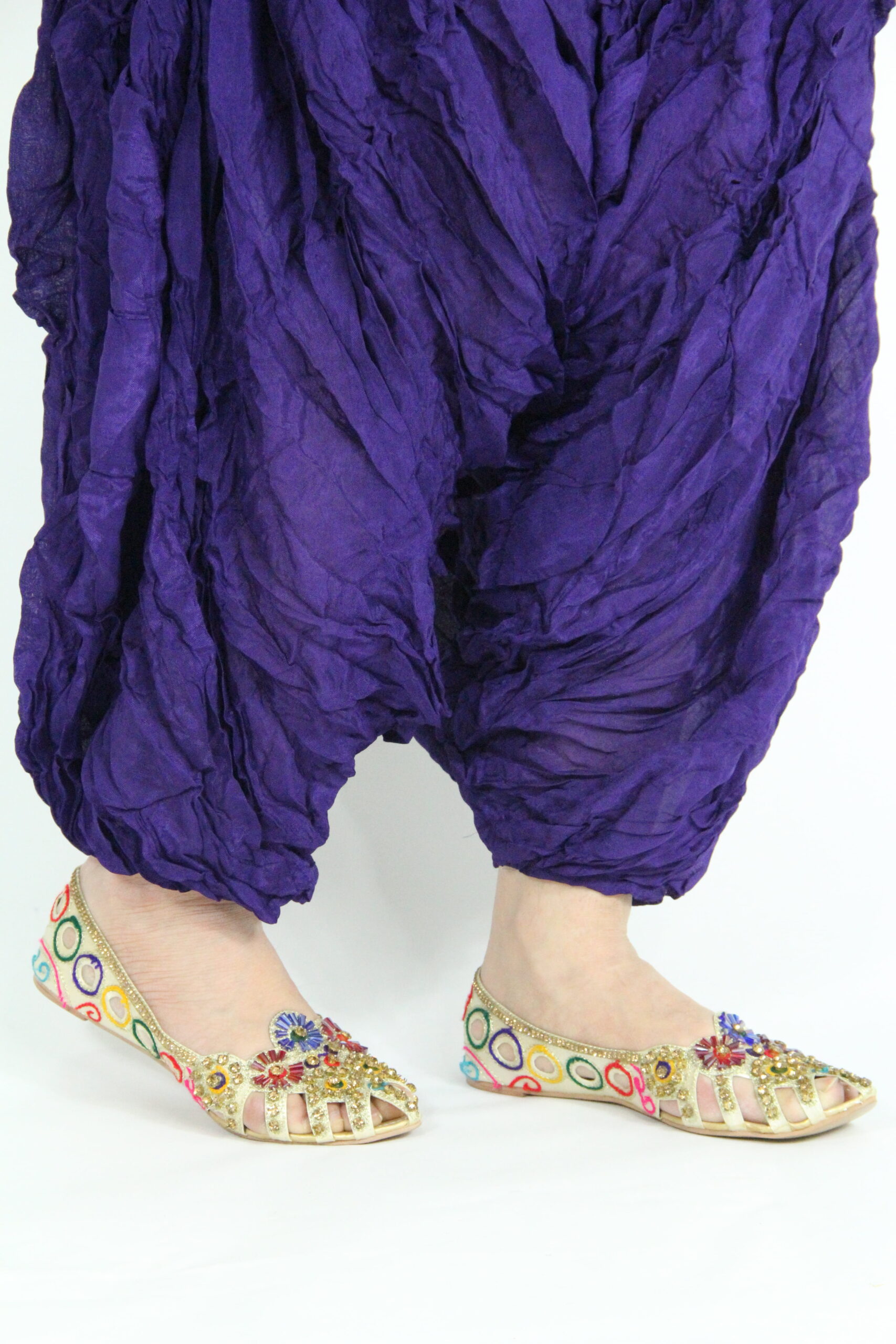 Traditionele Afghaanse broek Gibi Shalwar - voor vrouwen-paars